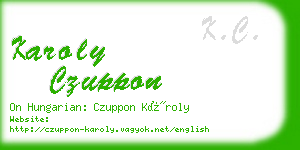 karoly czuppon business card